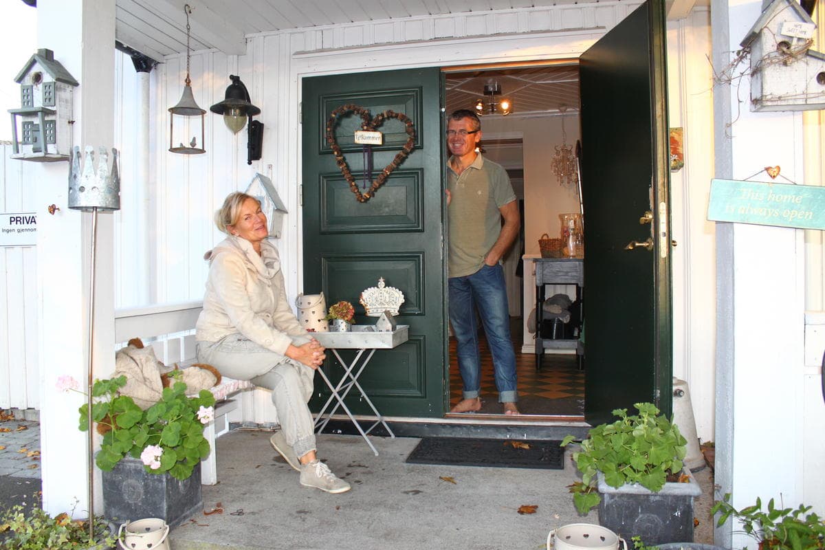 Herr og fru på trappa